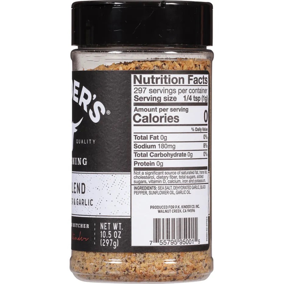 Kinder's Seasoning The Blend Salt, Pepper & Garlic 10.5 oz